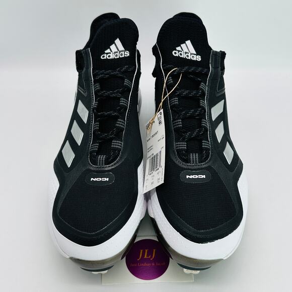 Adidas Men\'s Icon 7 Boost Metal Baseball Cleats Core Black/White FY4178 Size 12 main image 11
